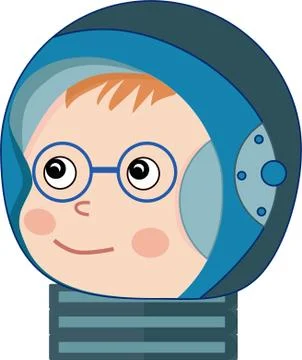 Girl child cosmonaut Stock Illustration