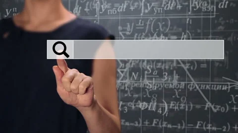 The Girl Clicks the Search Button Stock Footage 62755125