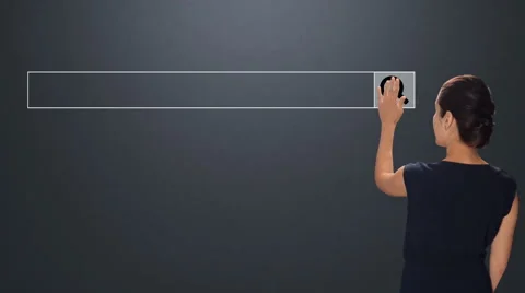 The Girl Clicks the Search Button Stock Footage 62755158