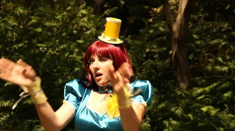 Girl clown Stock Footage