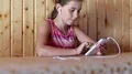 Girl communicates via his smartphone HD Footage