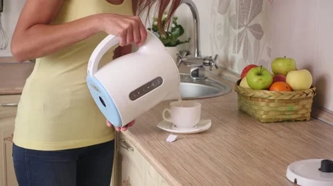 Girl with a cup of tea Stock Footage 67582829