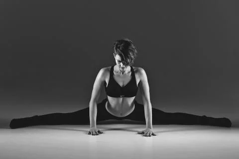 Girl dancer warming up Stock Photos