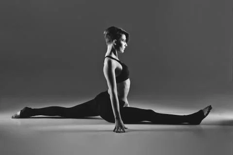 Girl dancer warming up Stock Photos