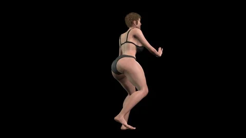 GIRL DANCING IN ANIMATION Stock Footage 272192117