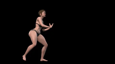 GIRL DANCING IN ANIMATION Stock Footage 272192423