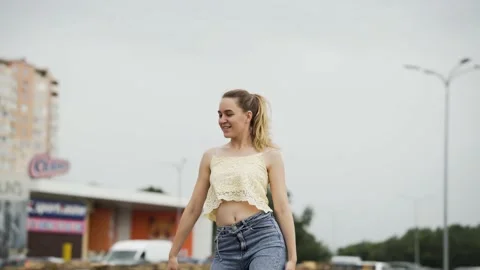 The girl is dancing bachata Stock Footage 170065271