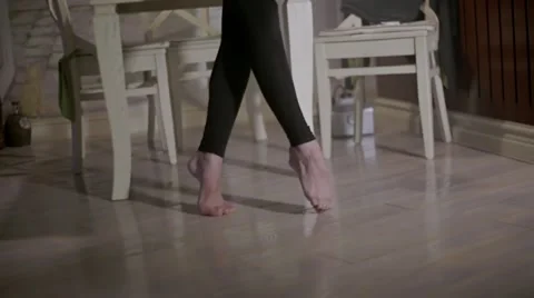 Girl dancing. Close-up of legs Stock Footage 65790127