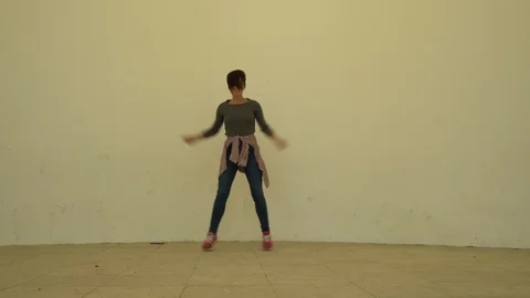 Girl dancing. Stock Footage 89665588