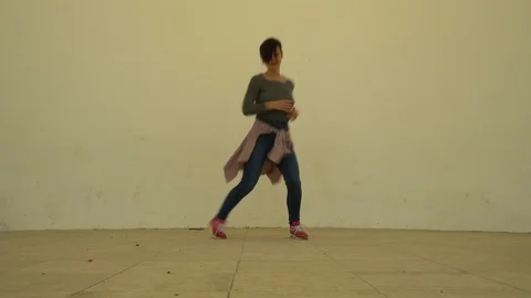 Girl dancing. Stock Footage 89665886