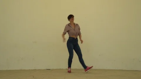 Girl dancing. Stock Footage 89666380