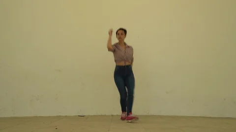Girl dancing. Stock Footage 89666412
