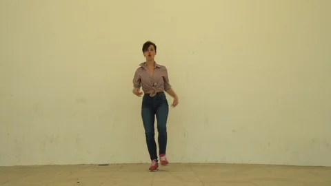 Girl dancing. Stock Footage 89666495