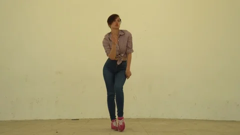 Girl dancing. Stock Footage 89666594