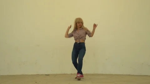 Girl dancing. Stock Footage 89666789
