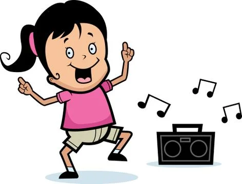 Girl Dancing Stock Illustration