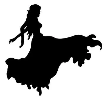 The girl is dancing. Illustrazione stock