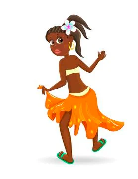 The girl is dancing Stock Illustration