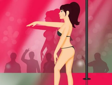 Girl dancing lap dane Stock Illustration