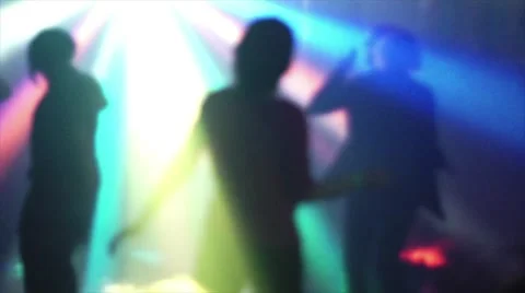 Girl Dancing in Lights Stock Footage