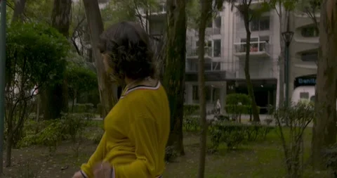 Girl Dancing in the Park Stock Footage 207620007