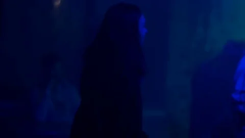 Girl is dancing at a party Stock Footage 81783710