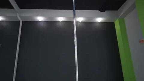 Girl dancing on a pole Stock Footage 92623897