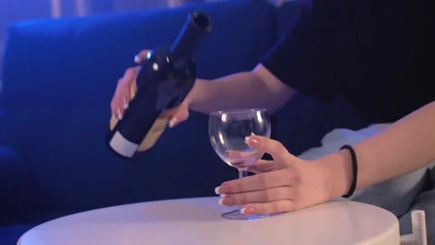 the girl decided to get drinking Stock Video Pond5