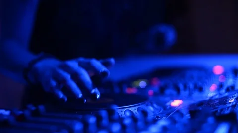 Girl DJ Stock Footage 100606630