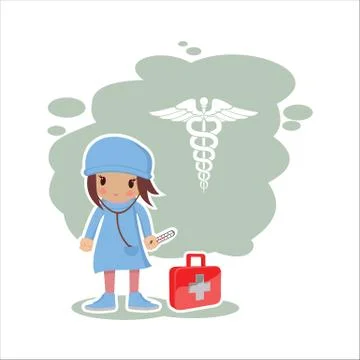 Girl doctor in vector format Stock Illustration