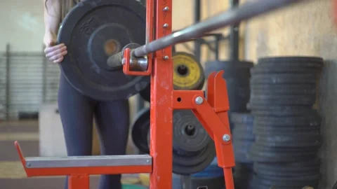 Girl Doing Bench Press With A Barbell Stock Video Pond5