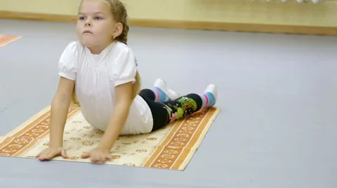 Girl doing exercise for your back Stock Footage 67859743