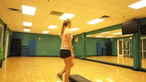 Girl doing exercises Stock Footage 45523467