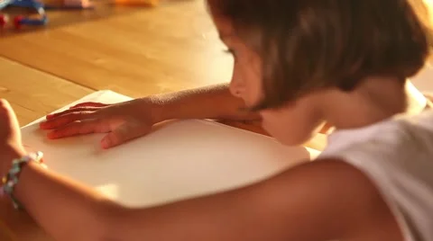 Girl doing homework Video stock 42222480