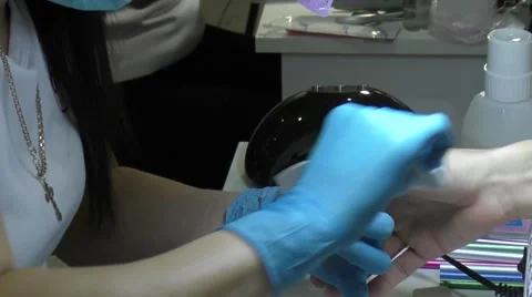 Girl doing a nice manicure Stock Footage 59081773
