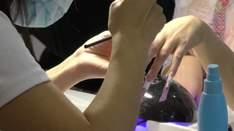 Girl doing a nice manicure Stock Footage 59081805