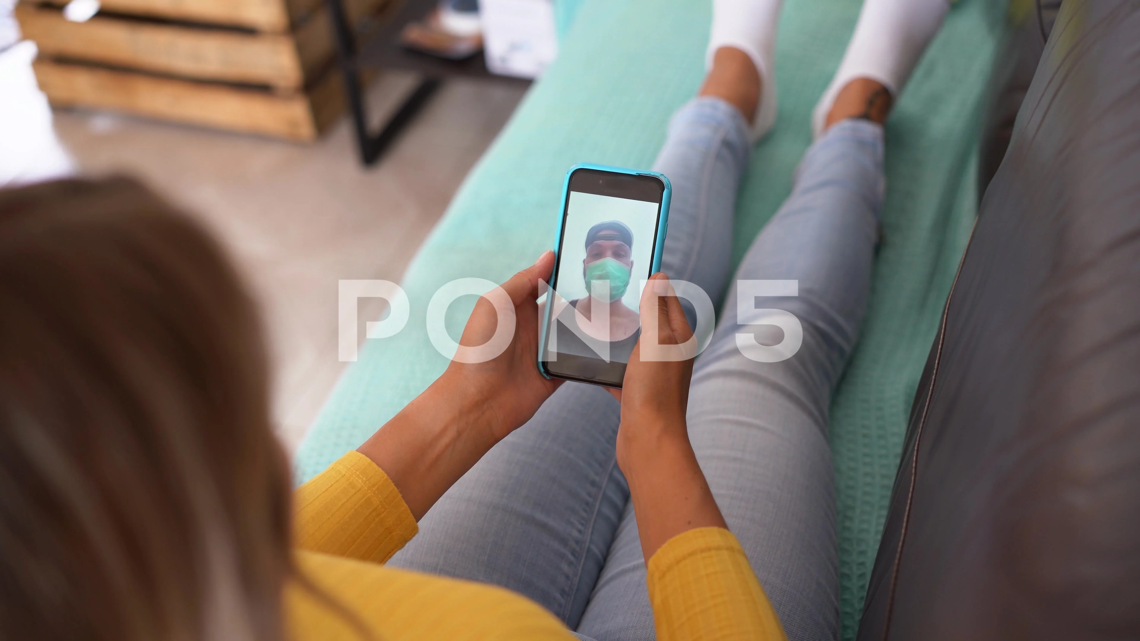 Girl doing video call with boyfriend wea... | Stock Video | Pond5