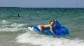 Girl with dolphin HD Footage