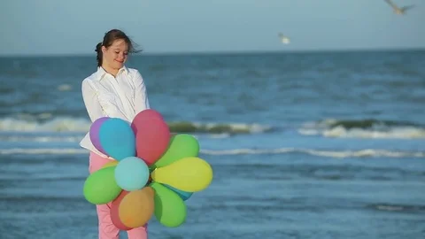 Girl with Down syndrome Stock Footage 80758435