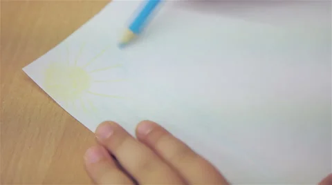 The girl draws in the classroom Stock Footage 62192372