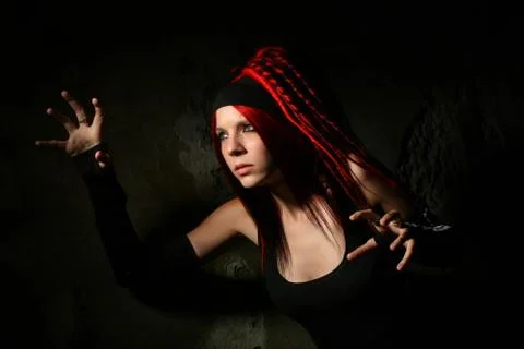 Girl with dreadlocks Stock Photos