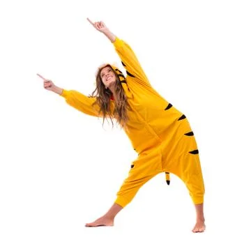 Girl dressed as a tiger Stock-Fotos