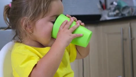 Girl drinking Stock Footage 170534022