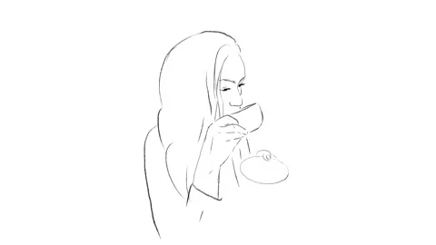 The girl drinks coffee Stock Footage 149895099