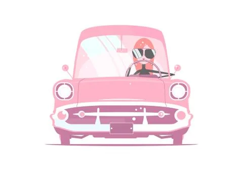 Girl driver. Stock Illustration