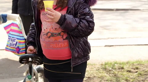 Girl Eats Cookies Stock Footage 49643082