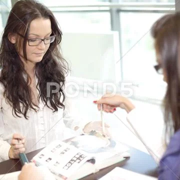 Girl on examinination Stock Photos