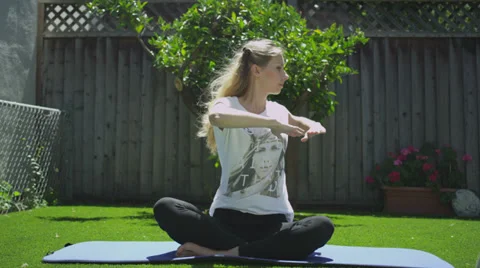 Girl Exercises Stock Footage 38028228