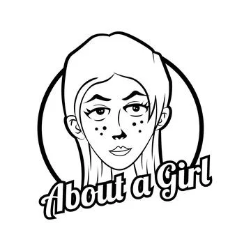 Girl face cartoon comic vector art Illustrazione stock