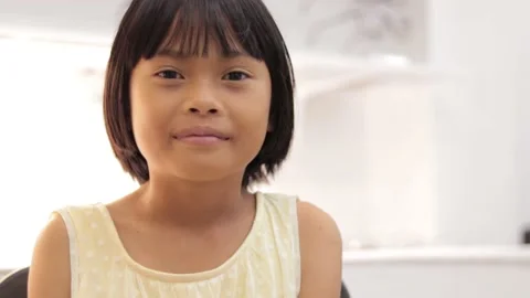 Girl face in close-up. Stock Footage 224431300